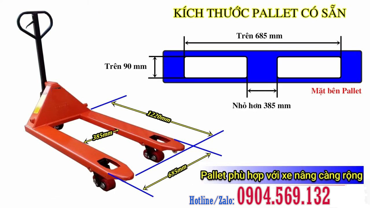 Xe Keo Pallet 2500kg