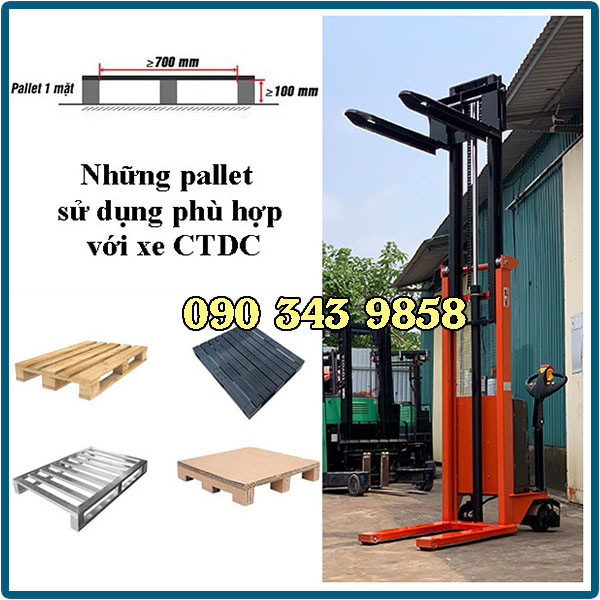 Xe Nâng điện tự động Và Pallet Phù Hợp