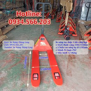 Nâng Tay Thấp 3 Tấn Càng Hẹp